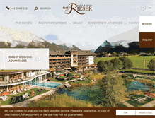 Tablet Screenshot of hotel-rieser.com
